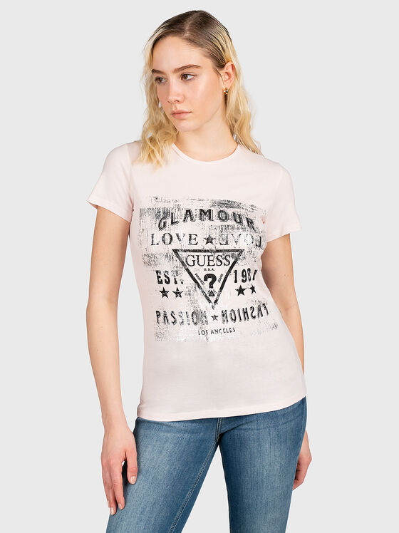 Βαμβακερό t-shirt VARENNA με τύπωμα λογότυπου - 1