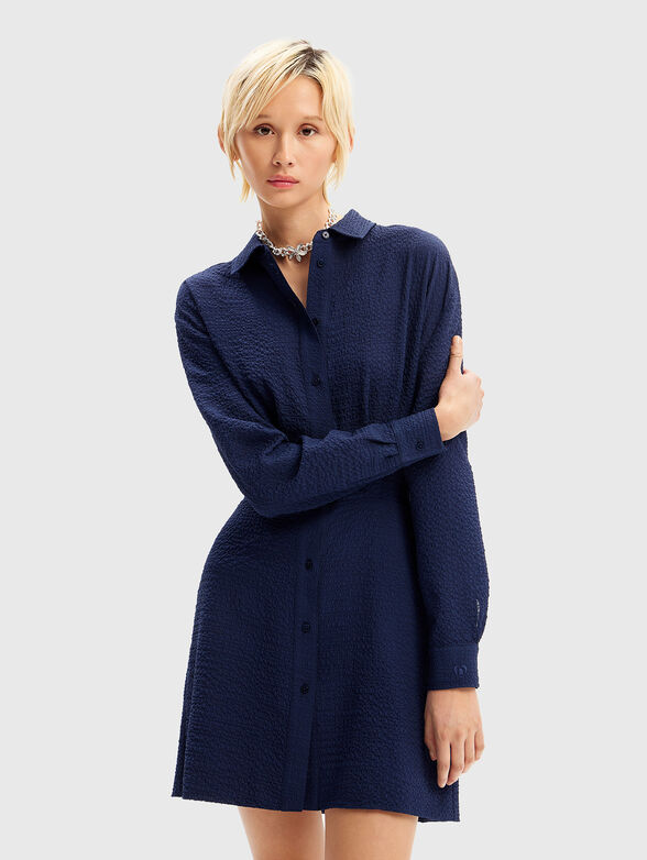 Mini dress with embossed texture - 0