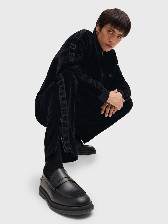 Velvet tracksuit with monogram - 2