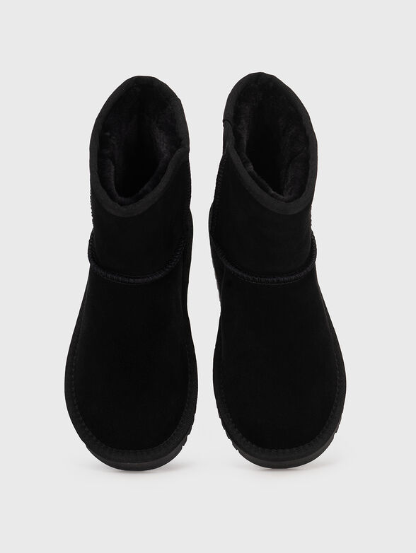 Suede ankle boots with appliqué crystals - 5