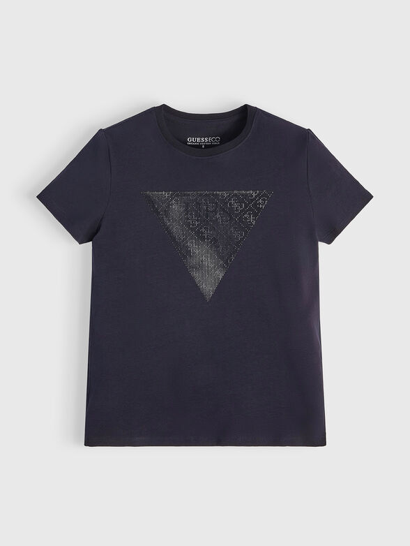 MINI ME dark blue t-shirt with glitter logo - 1
