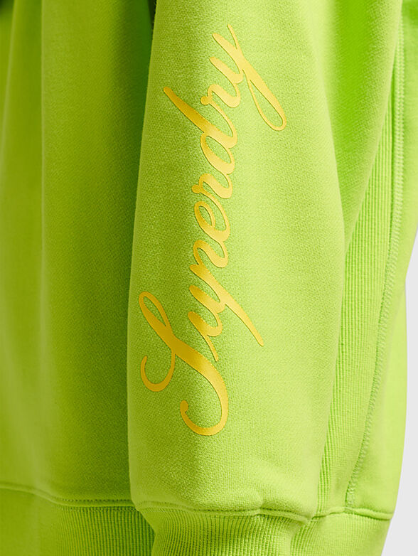 Cotton sweatshirt in bright green - 3