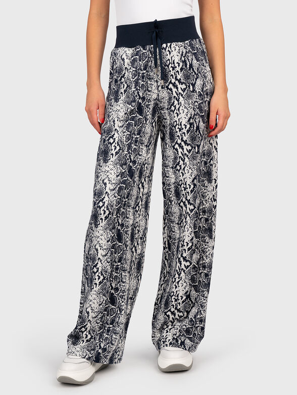 Snake printed sweatpants - 1