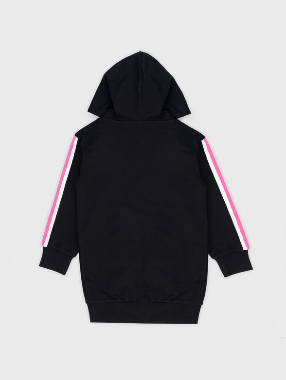 FRENCH TERRY hooded sweatshirt dress - 1