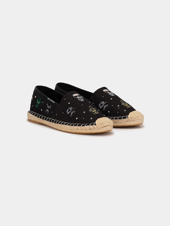 KAMINI black cotton espadrilles - 2