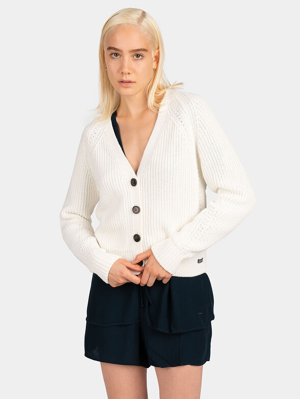 Knitted cardigan with delicate logo detail - 1