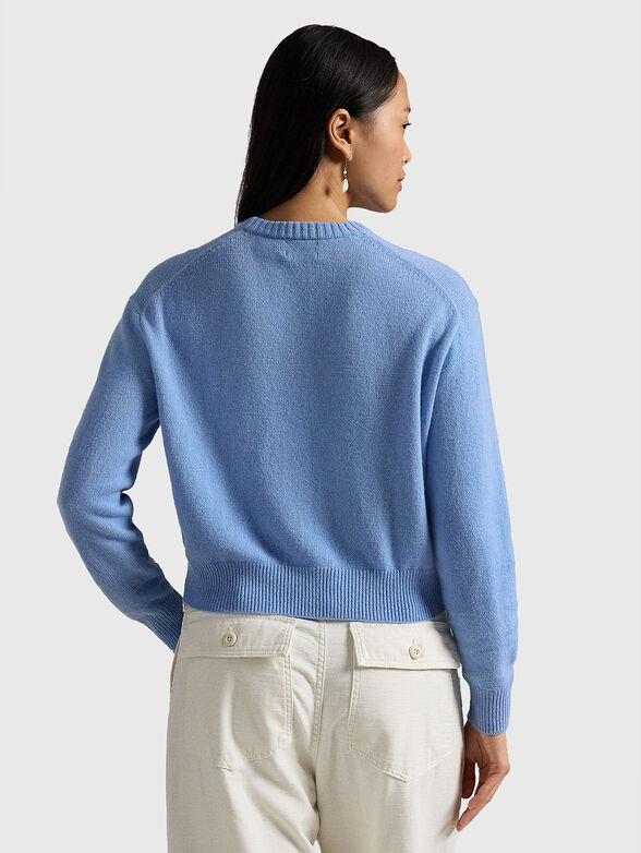 Blue wool blend sweater - 2