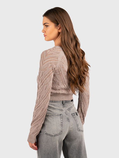 Crop perforated sweater  - 3