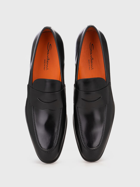 Black calf leather loafers - 5