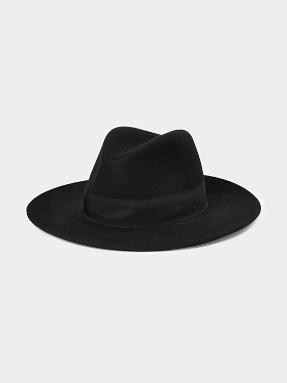 Μαύρο καπέλο με λογότυπο - 1