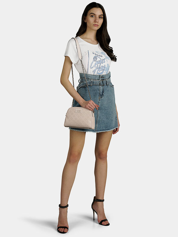 GLAMOUR Grey t-shirt with print and beads - 4