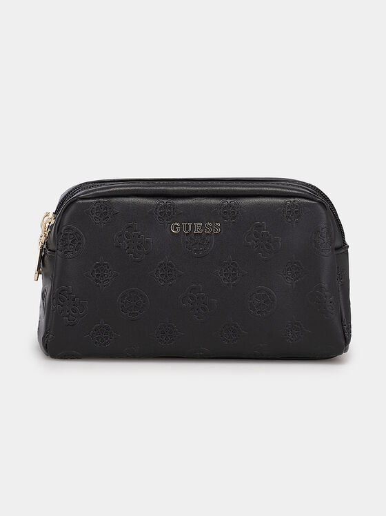 Black pouch with metal logo detail - 1