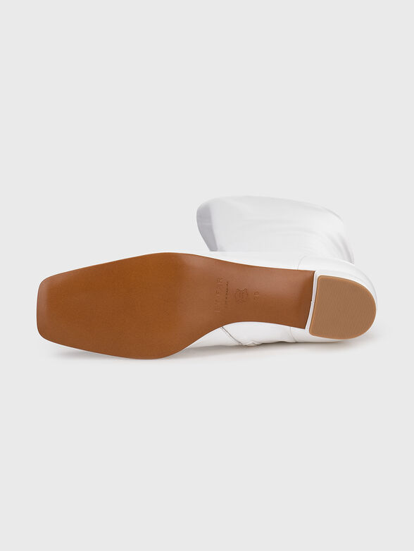 EDIE white leather boots - 5