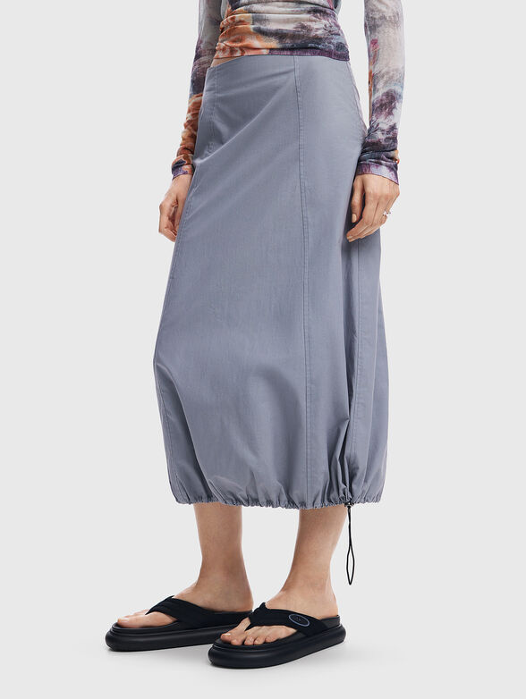 Midi skirt with adjustable hem  - 1