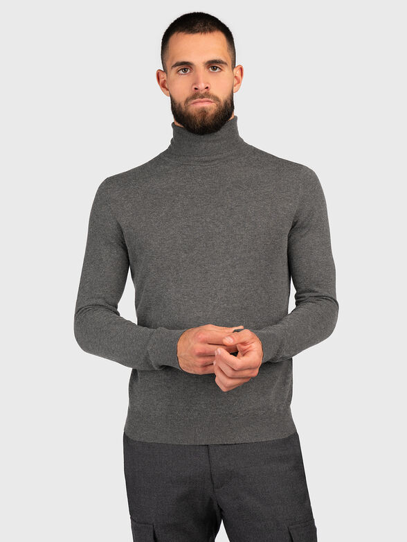High-neck black sweater  - 1