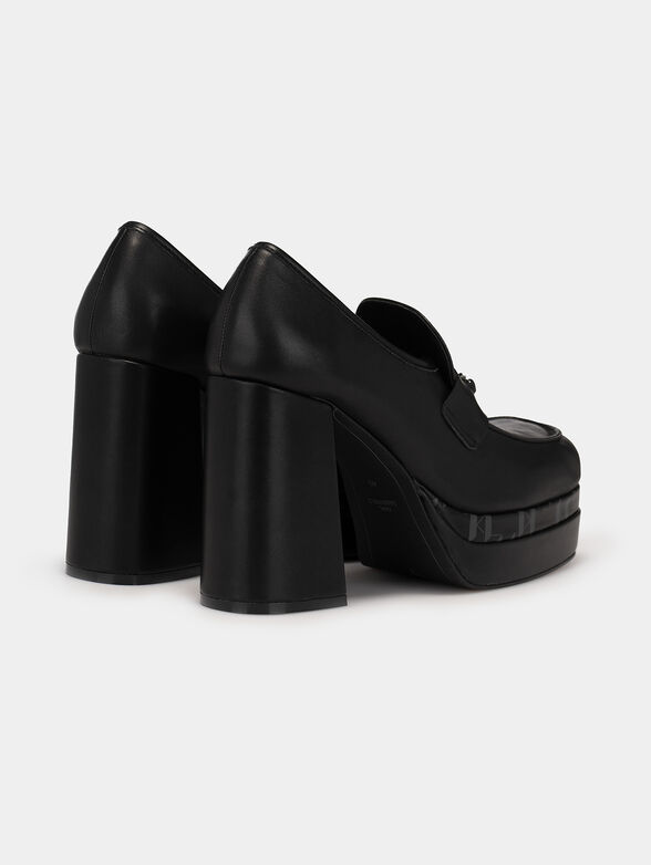 STRADA black high-heeled shoes with metal accent - 3
