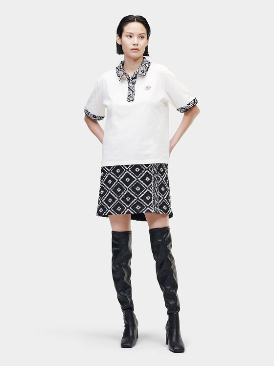 Black polo-shirt with embroidery - 1