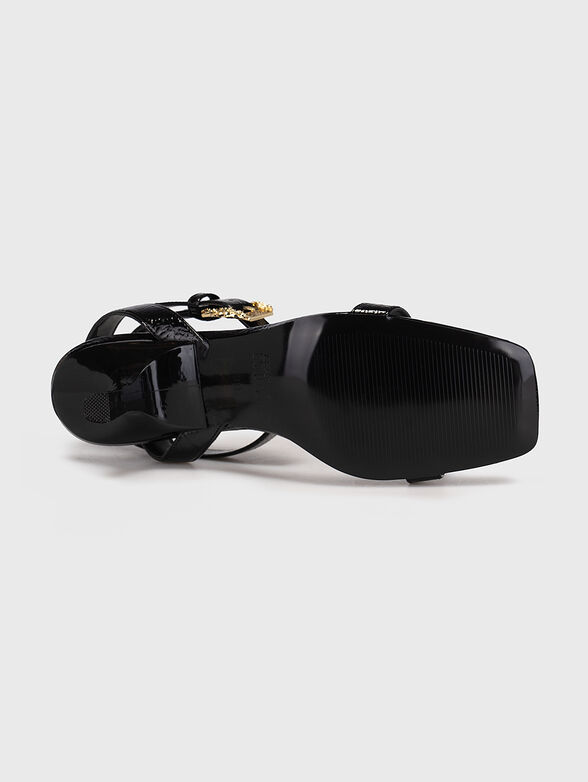 FIONA black heeled sandals - 5