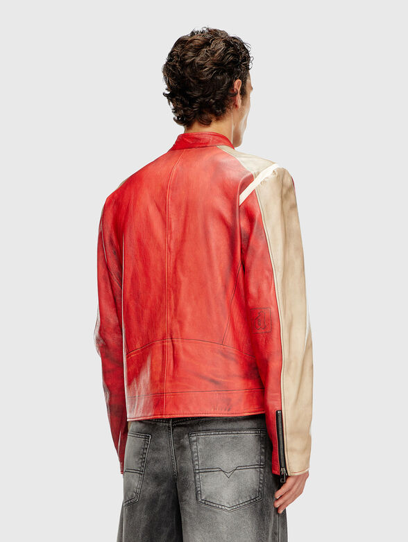 L-RUSCHA leather biker jacket - 3