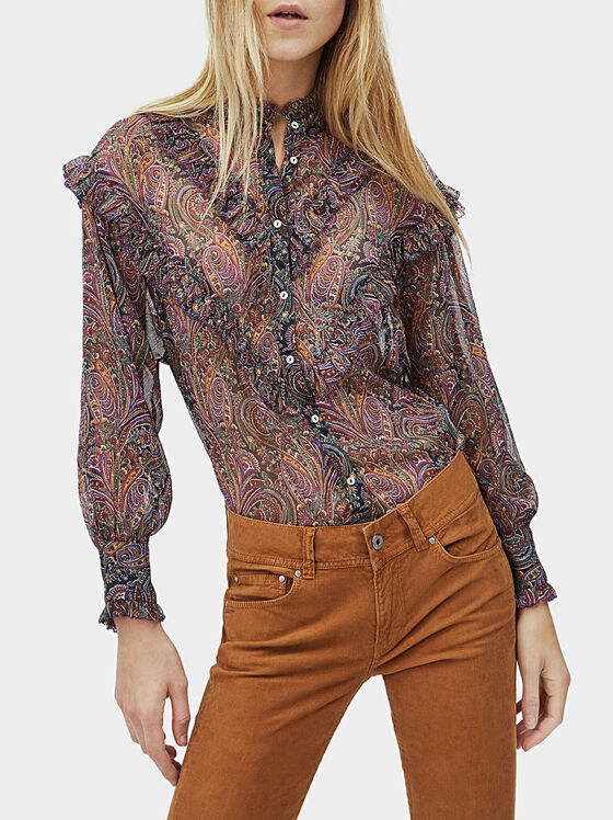 REGINA shirt with multicolor print - 1