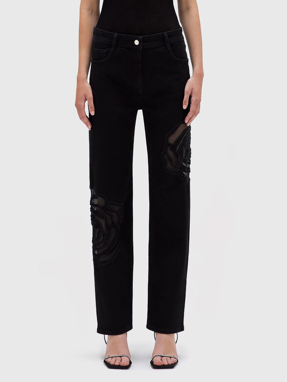 Straight jeans with accent details - 0