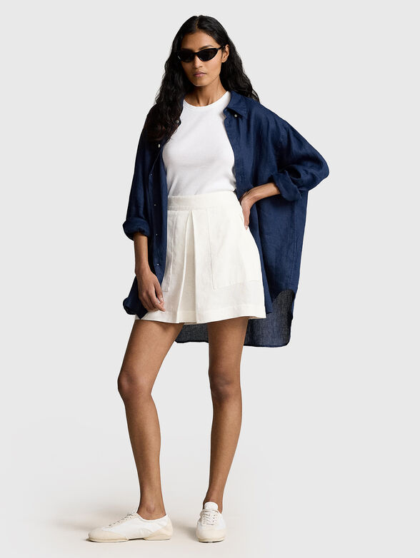Linen mini skirt - 3