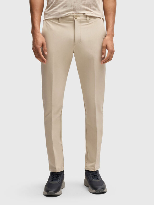 Straight trousers with logo - 1