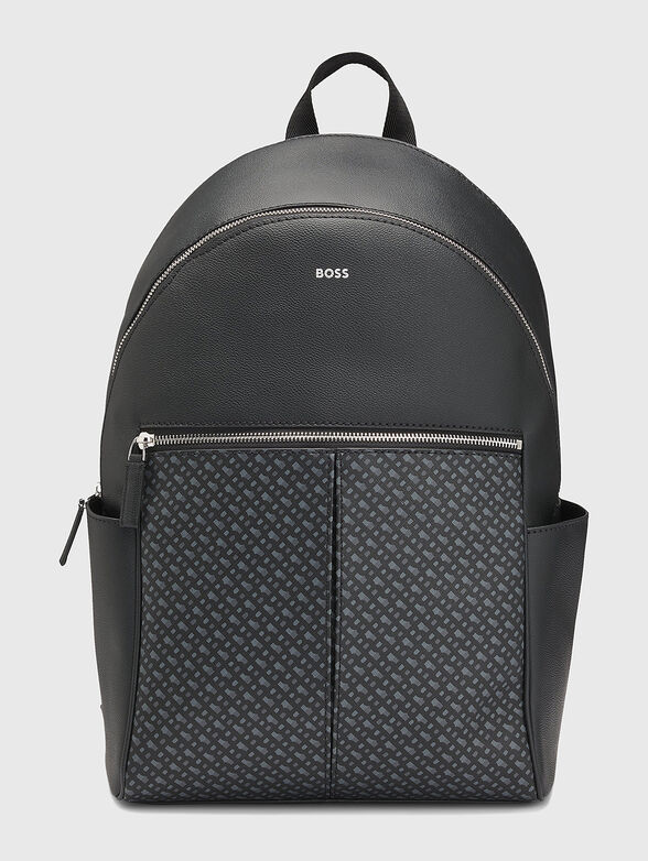 Backpack with monogram logo print - 0