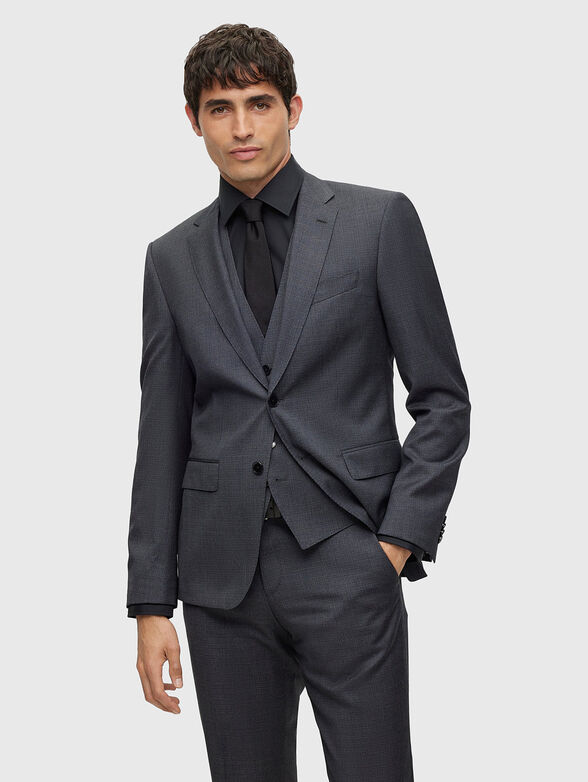 Dark grey three-piece wool suit - 4
