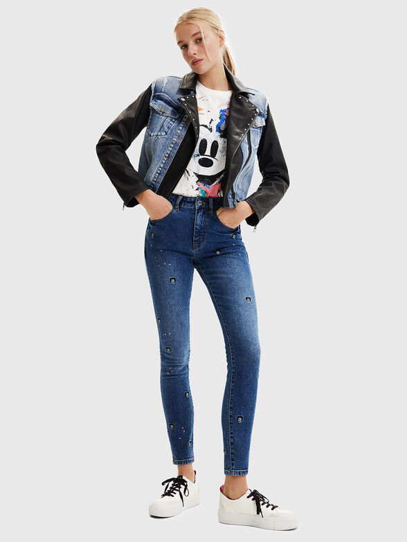 CHAQ denim jacket with accent back - 6