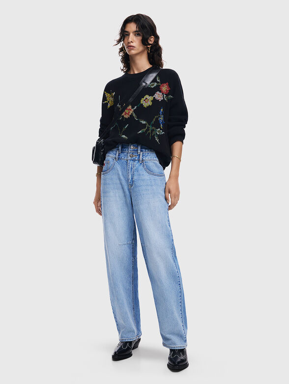MASSILIA sweater with floral embroidery  - 1