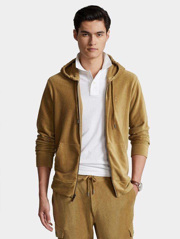Sweatshirt with zip and hood - 1