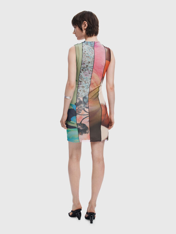 Mini dress with contrasting panels - 1