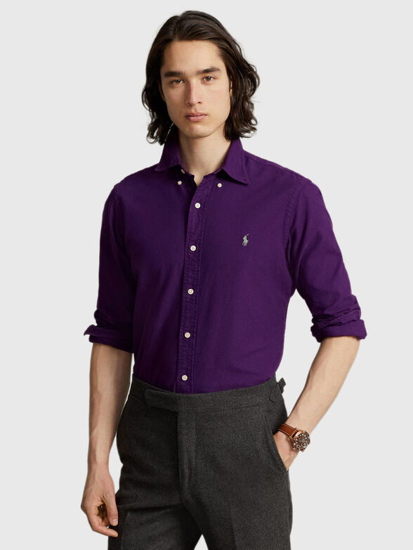 Purple cotton shirt  - 0