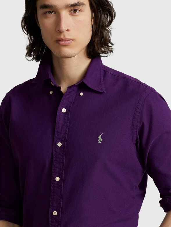 Purple cotton shirt  - 3