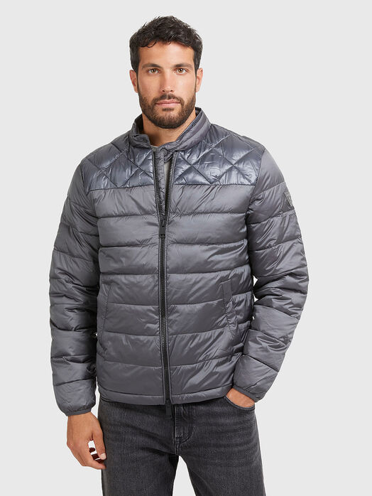Puffer jacket with quilted effect