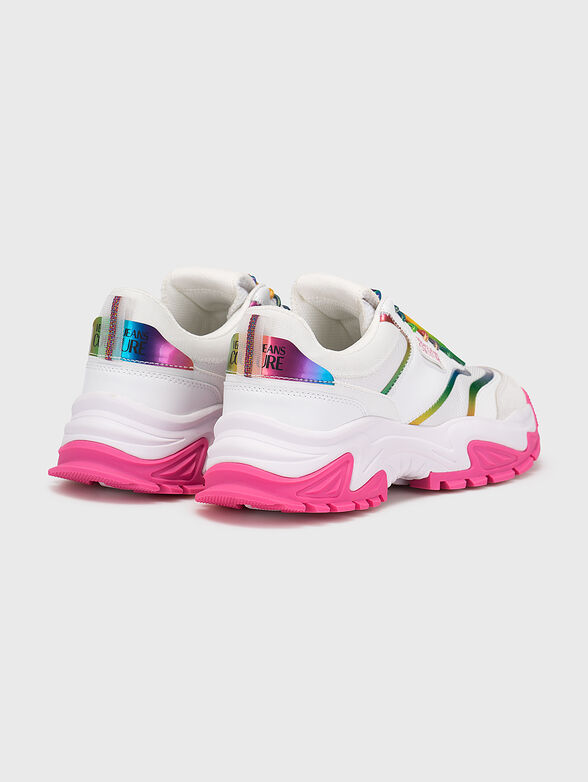 White sports shoes with colorful accents - 3