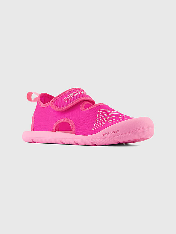 CRSR pink sandals with logo accent - 1
