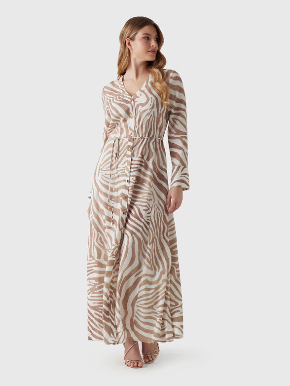 GISELLE long sleeved linen blend dress - 0