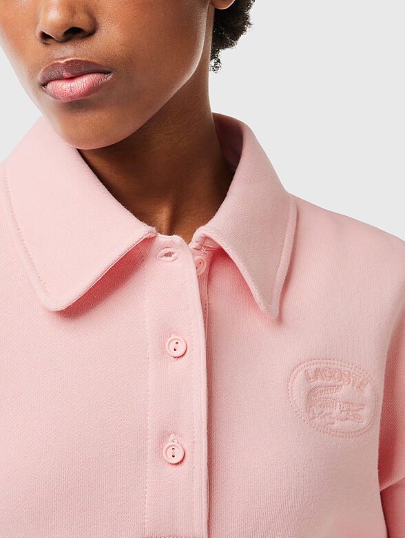 Collar sweatshirt in pink - 3
