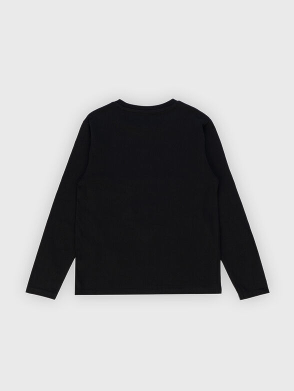 Black blouse with accent logo - 1