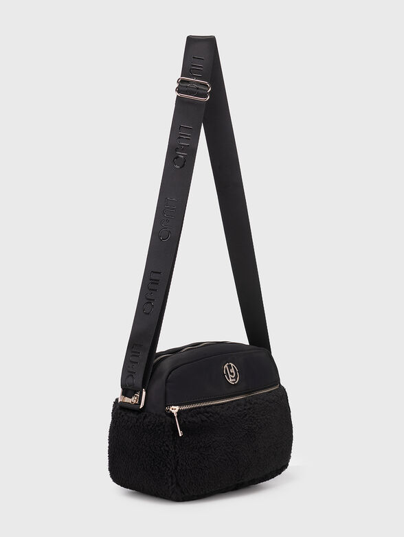 Black crossbody bag with logo  - 2