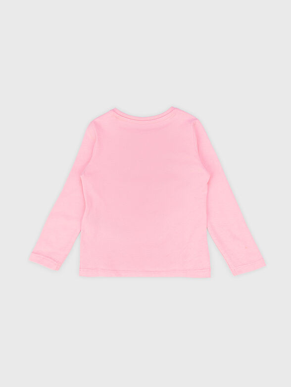 Black blouse with long sleeve and logo - 2