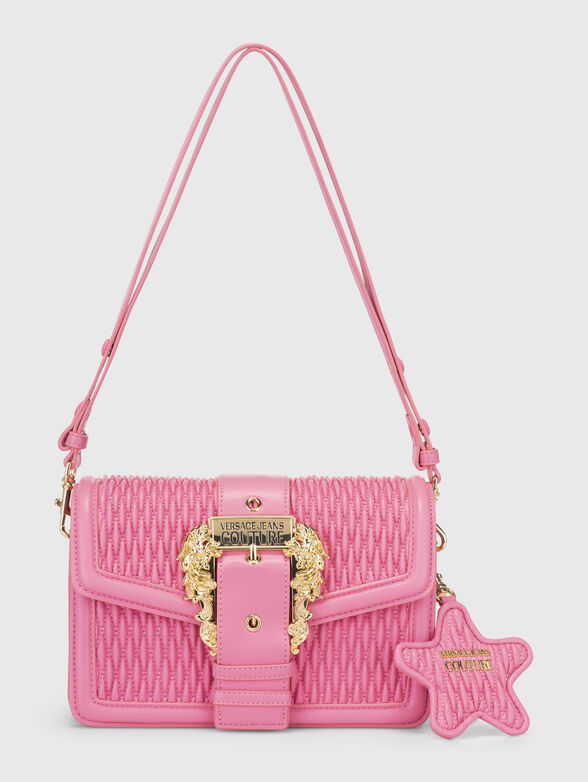 Quilted-effect crpssbody bag in pink - 4
