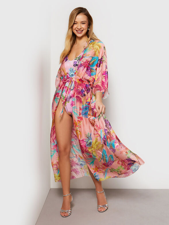Kimono with floral print  - 1