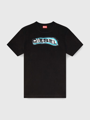 T-ADJUST-R4 black T-shirt with logo print - 5