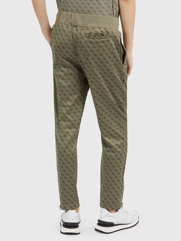 Monogram logo print sweatpants in beige - 2