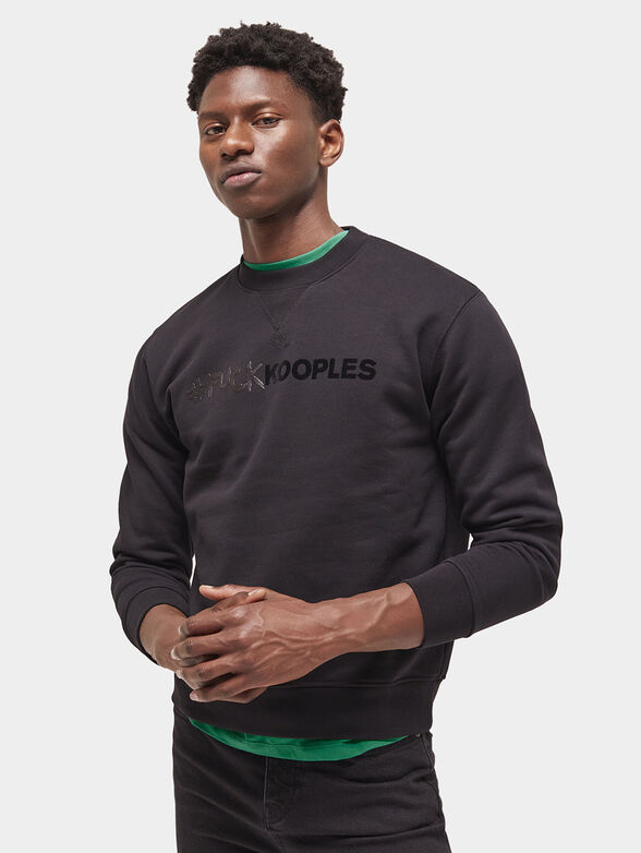 Black sweatshirt with print - 1