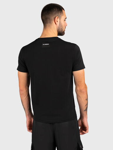 Black T-shirt with contrasting print  - 3