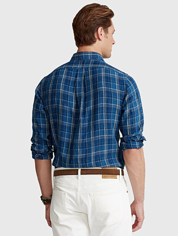 Classic fit indigo linen shirt - 2
